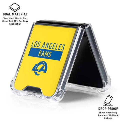 NFL Los Angeles Rams White Performance Series Galaxy Z Flip6 Clear Case